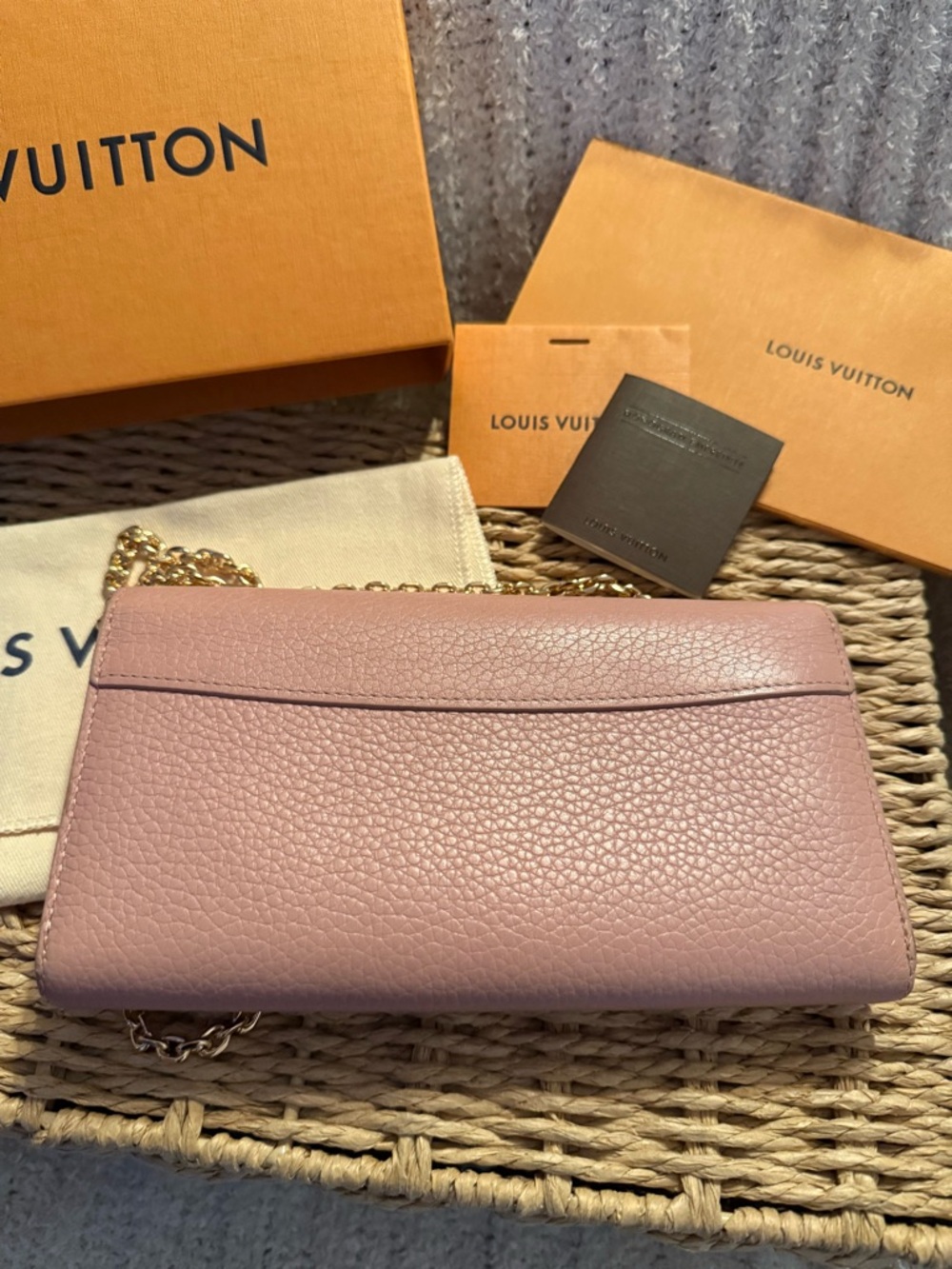 Louis Vuitton Flower Crown Capucines Pink Leather Mini Chain Wallet - Picture 3 of 4